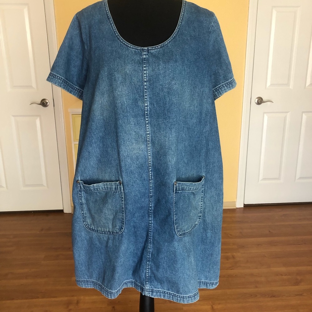 Vintage Original TY Blue Denim Dress- size 16
